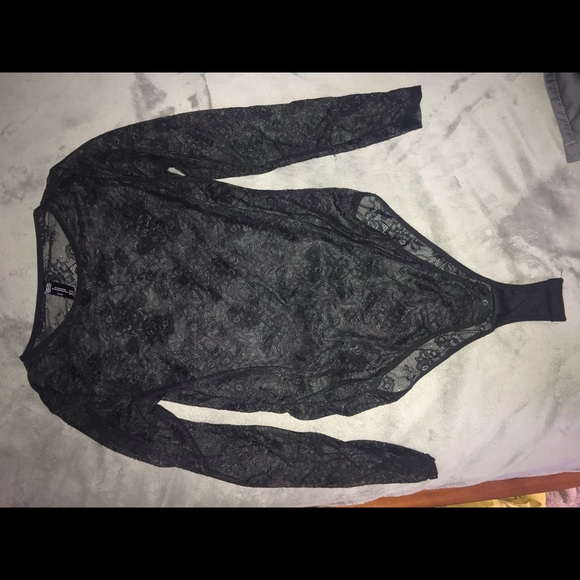 Forever21 sheer flower bodysuit - Picture 3 of 8